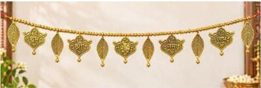 Traditional Antique Metal Ganesha Bandarwal - Door Toran - Neha Couture Berlin