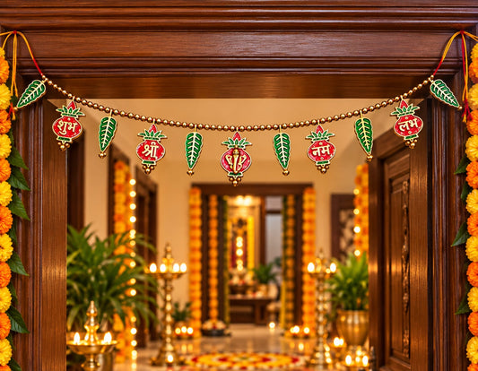 Festive Indian Doorway Decoration with Toran - Neha Couture Berlin
