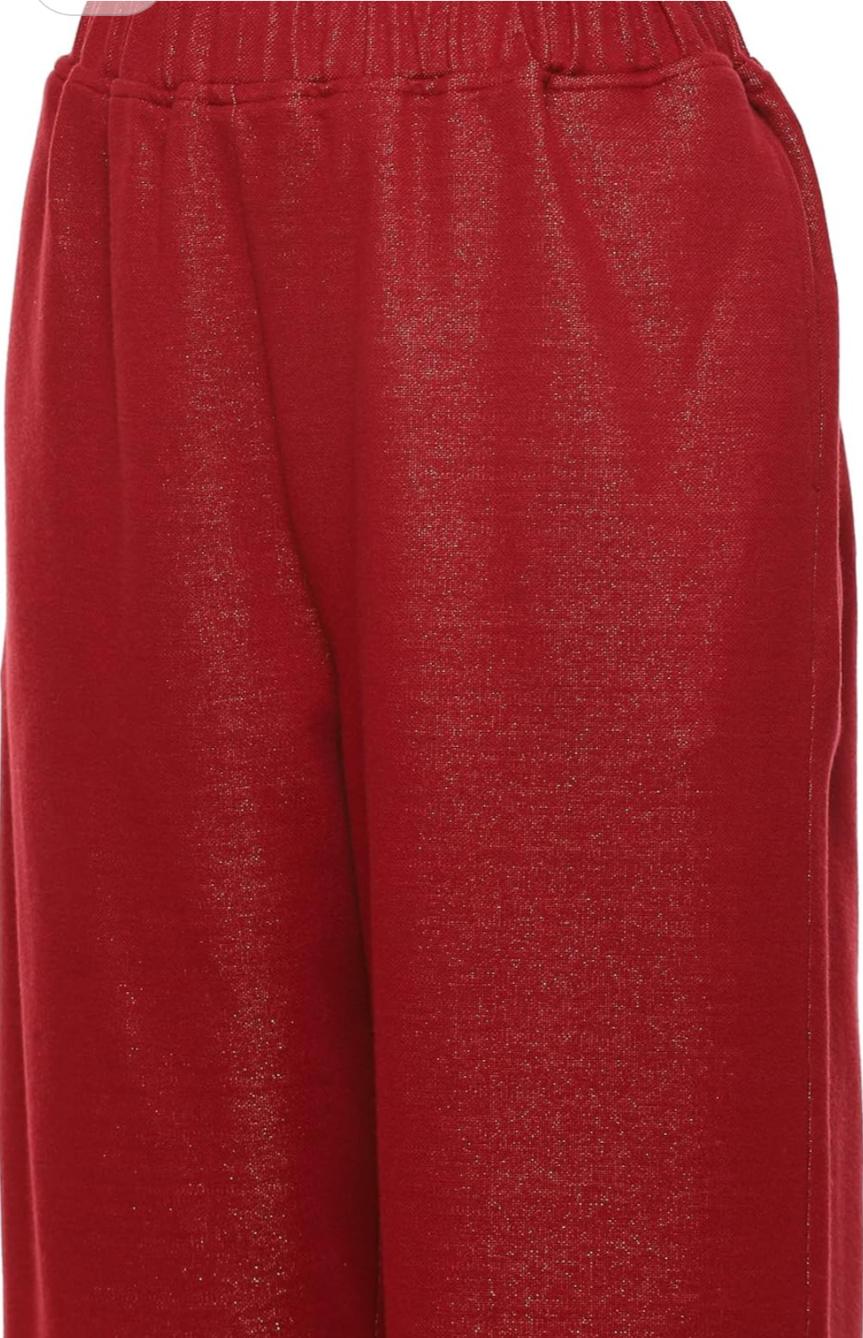 Maroon Cotton Blend Straight Printed Kurta Palazzo Suit Set For Women in Germany