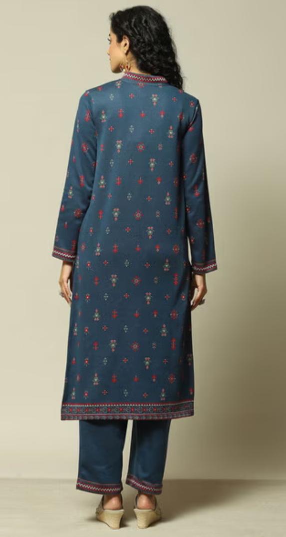 Women Floral Print Straight Kurta with Palazzos