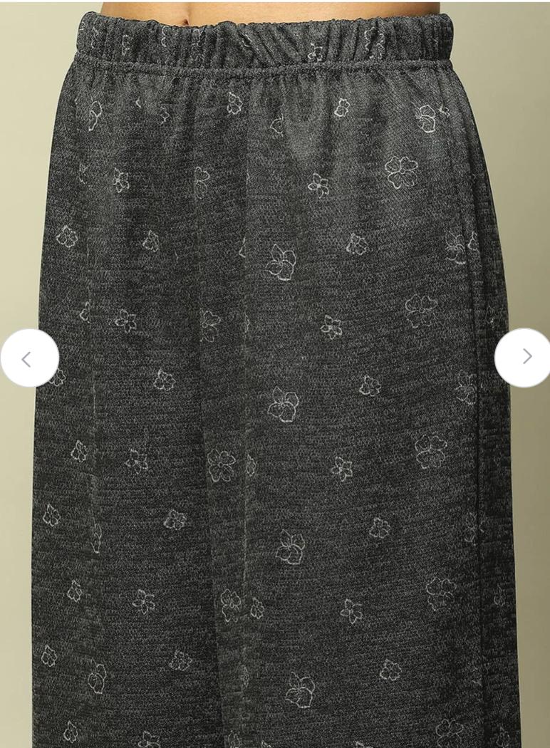 Floral Printed Regular Straight Kurta with Trousers in Berlin