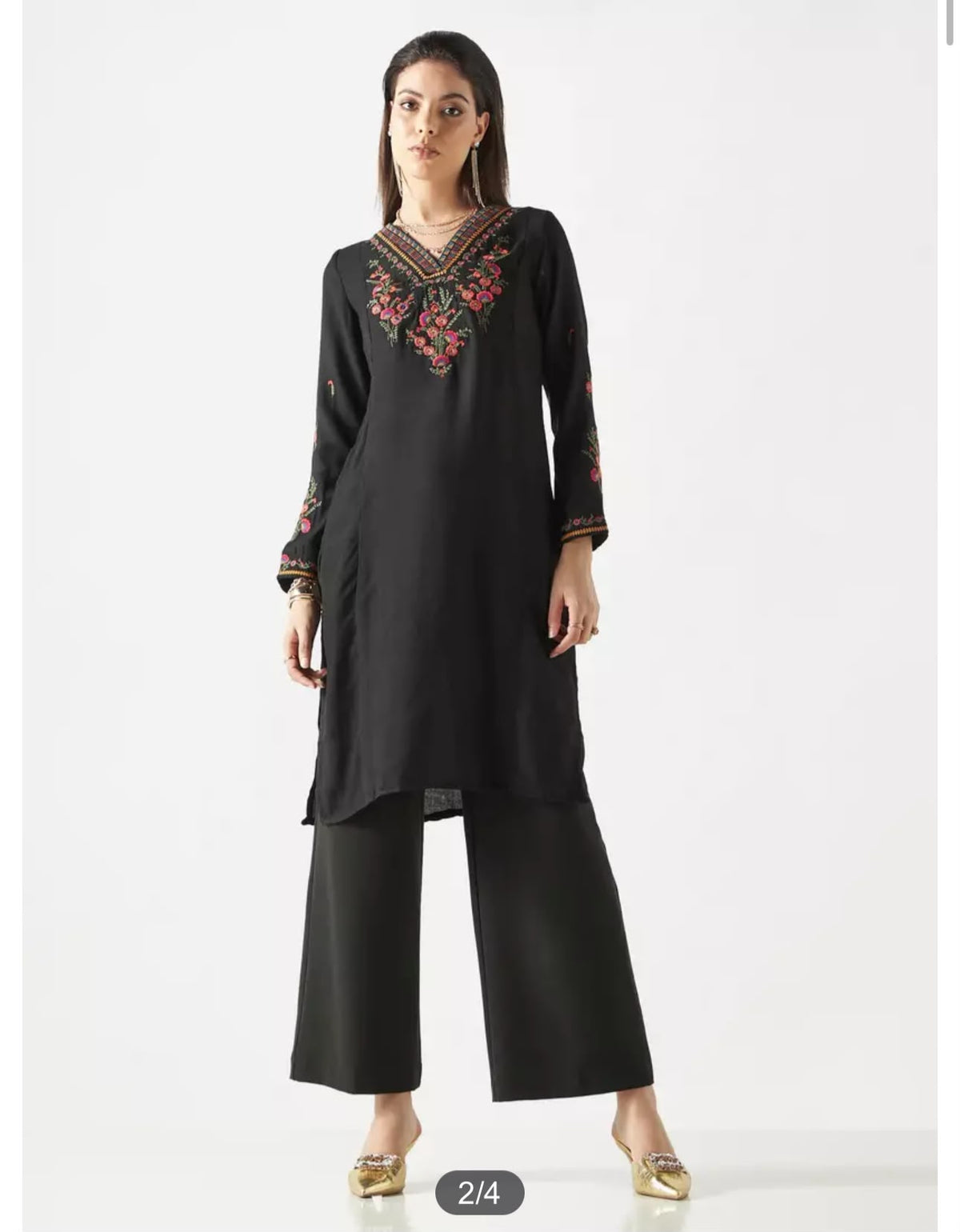 Floral Embroidered Ethnic Kurta in Germany