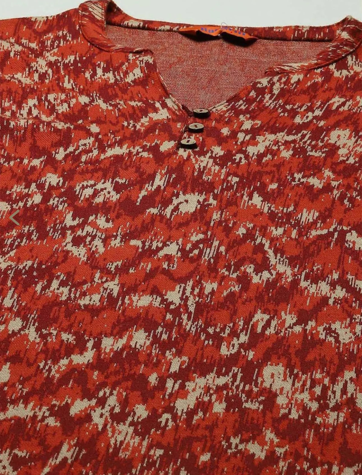 Rust Straight Fit Printed Kurta in Berlin
