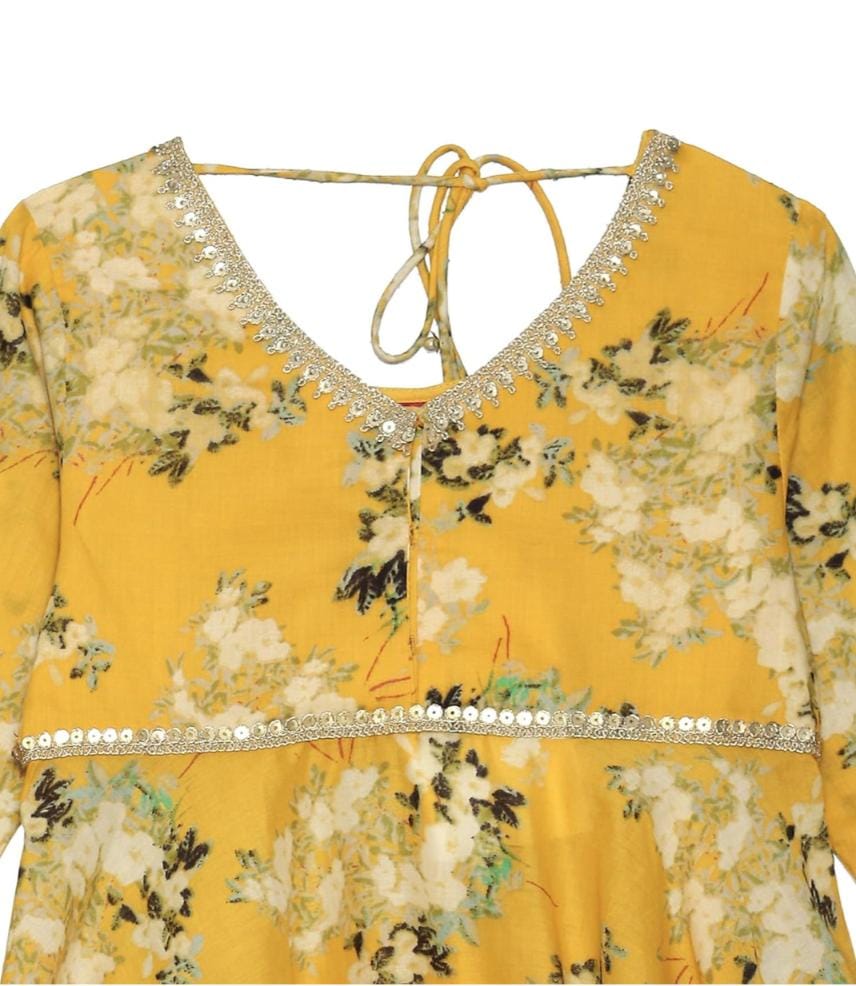 Cotton Printed Regular Semi-Formal Kurta With Garara And Dupatta in Germany
