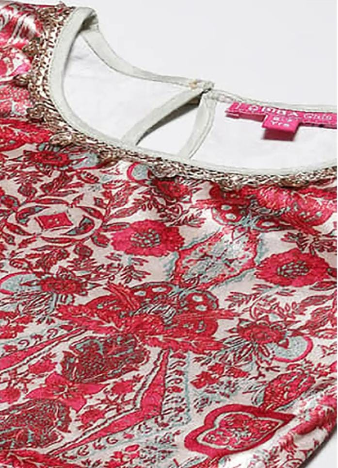 Girls Floral Print Full Sleeves Blouse, Lehenga with Dupatta in Germany