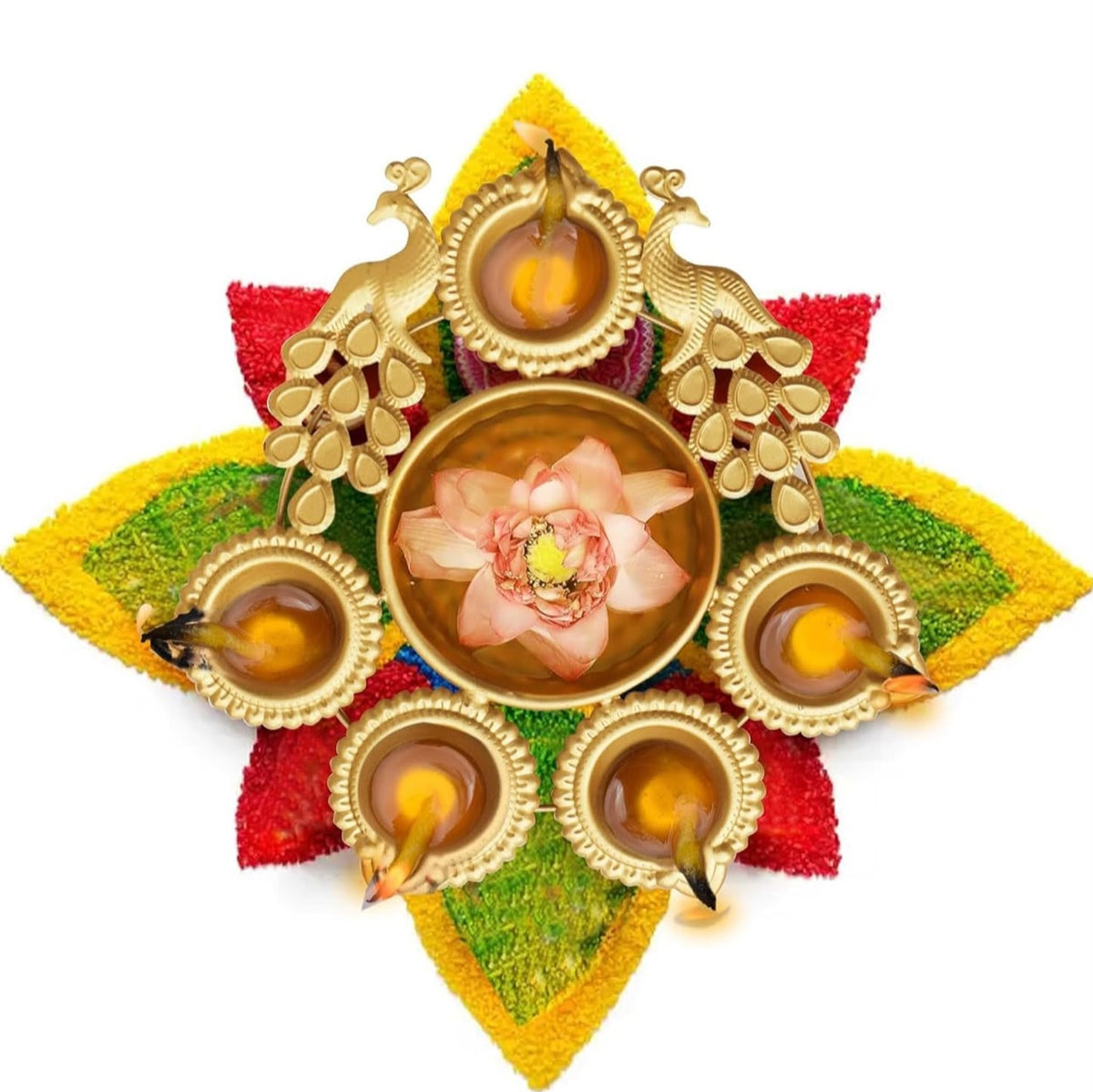 Diya Shape Urli Decorative Bowl for Home Decor Flowers and Tea Light Candles Stand Holder in Germany
