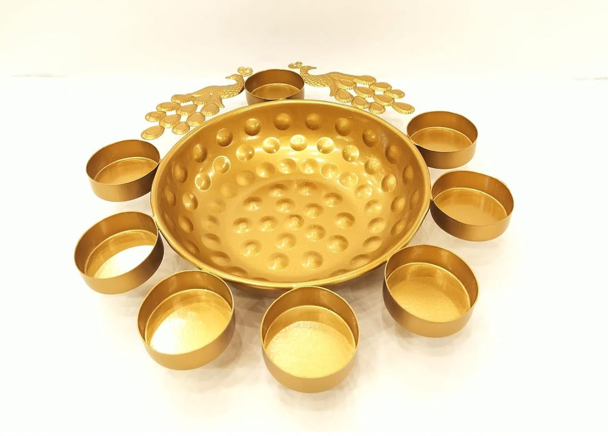 Decorative Diya Peacock- Urli Bowl in Germany