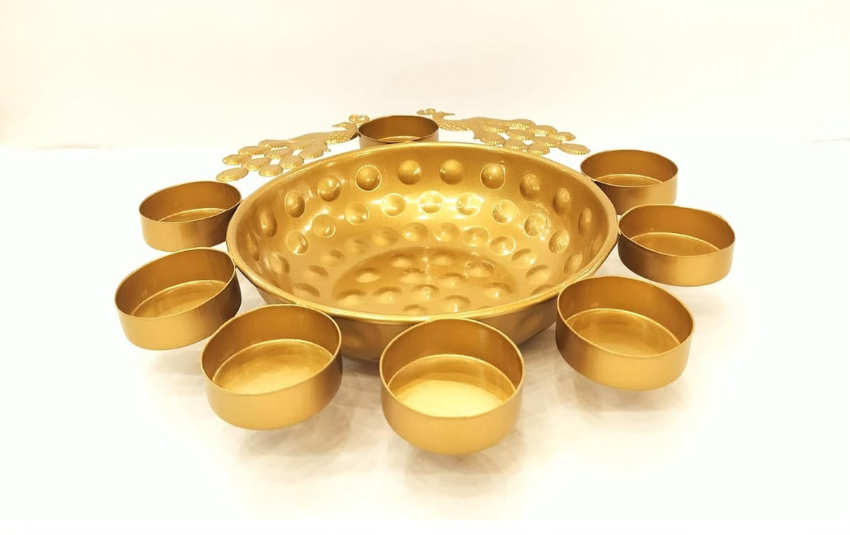 Decorative Diya Peacock- Urli Bowl in Germany