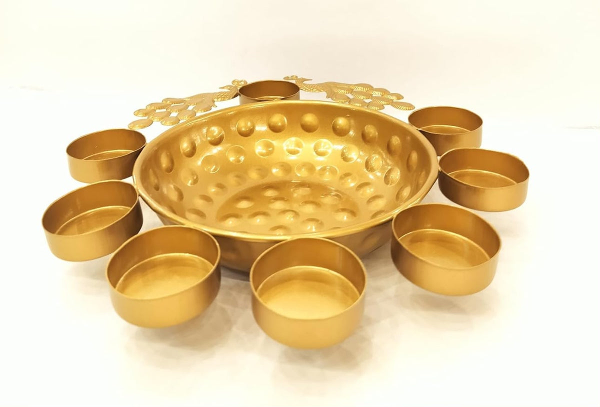 Decorative Diya Peacock- Urli Bowl in Germany