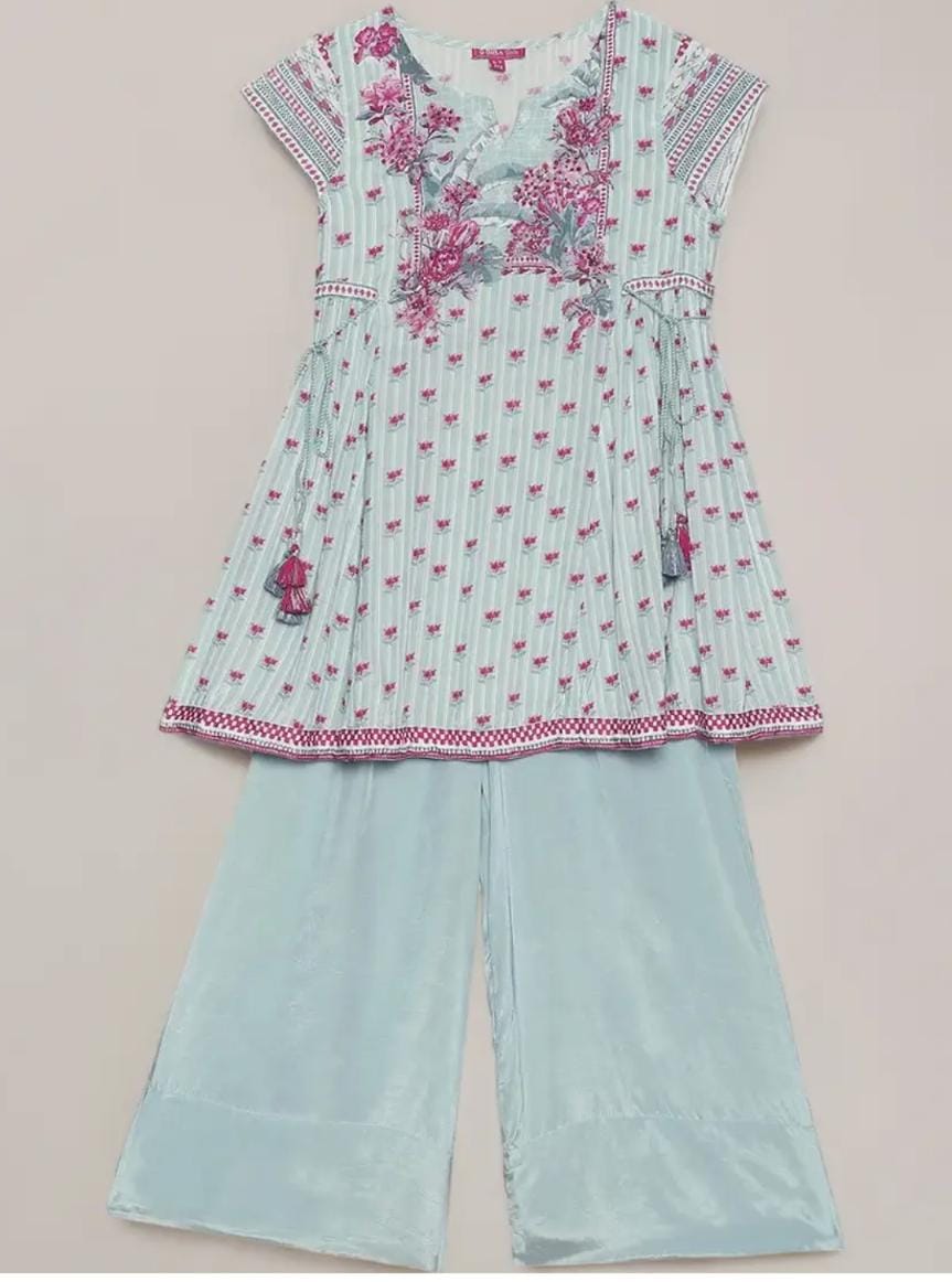 Viscose Printed Flared Semi-Formal Kurta With Pant in Germany - Neha Couture Berlin