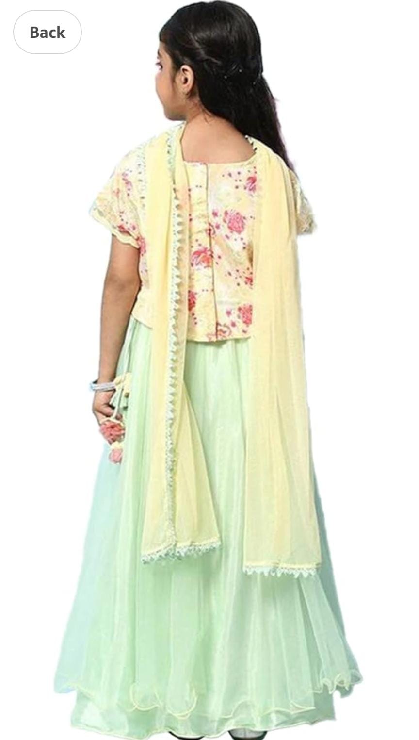Cotton Blend Printed Straight Semi-Formal Blouse With Dupatta And Lehenga in Germany - Neha Couture Berlin