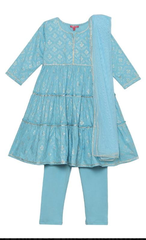 Girls Printed Kurta set Kids in Germany - Neha Couture Berlin