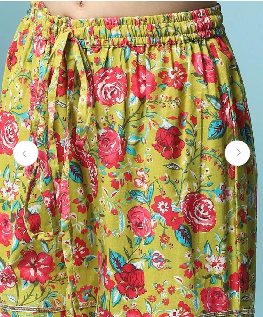 Girls Floral Printed Regular Kurta with Sharara & Dupatta in Germany - Neha Couture Berlin