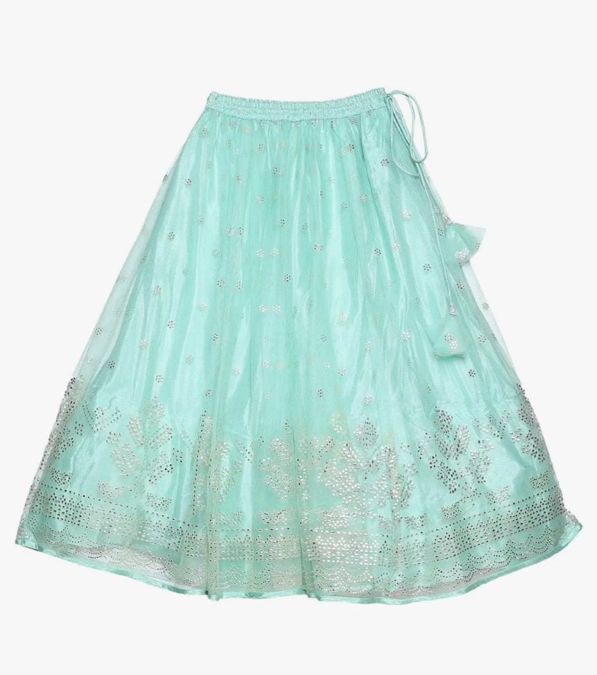 Poly Viscose Solid Flared Formal Blouse With Dupatta And Lehenga in Germany - Neha Couture Berlin