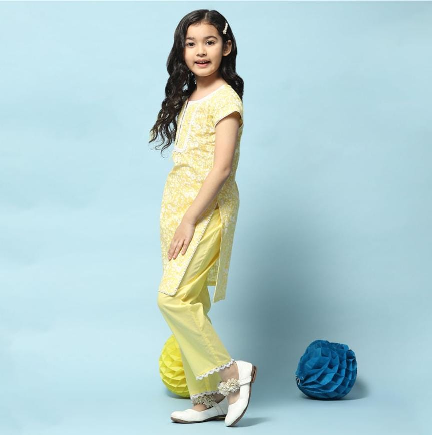 Cotton Printed A-Line Casual Kurta With Pant - Neha Couture Berlin