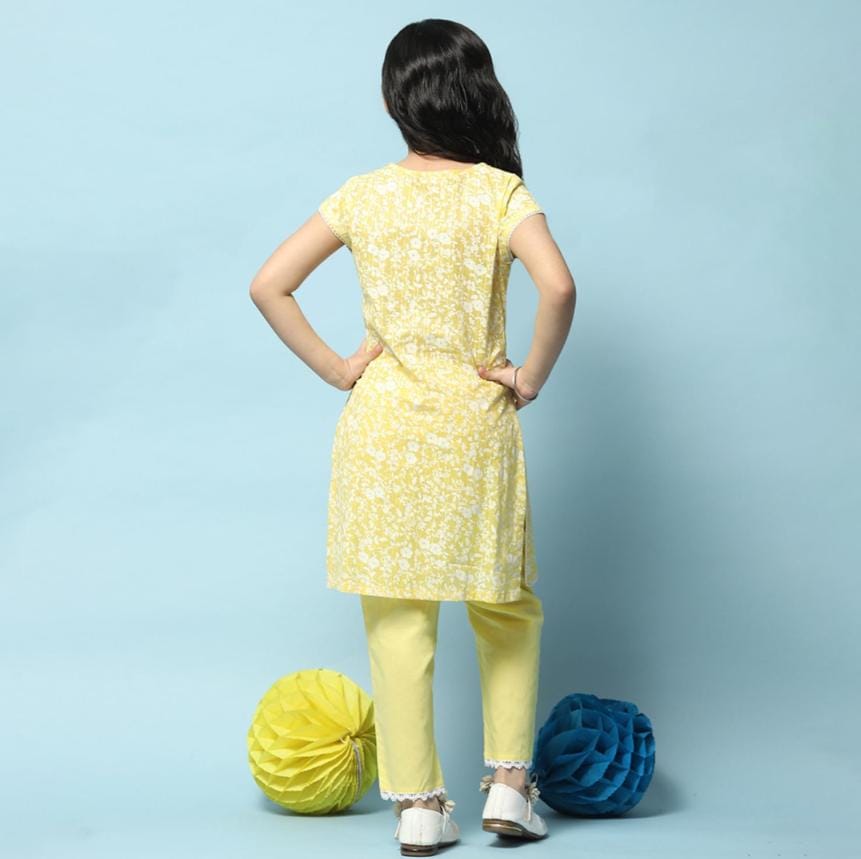 Cotton Printed A-Line Casual Kurta With Pant - Neha Couture Berlin