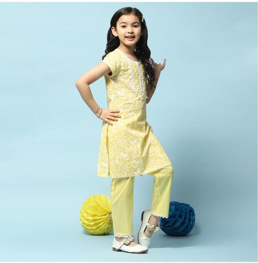 Cotton Printed A-Line Casual Kurta With Pant - Neha Couture Berlin