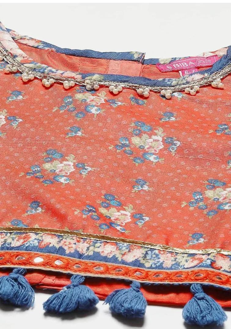 Polyester Printed Flared Semi-Formal Top With Lehenga And Dupatta in Germany - Neha Couture Berlin