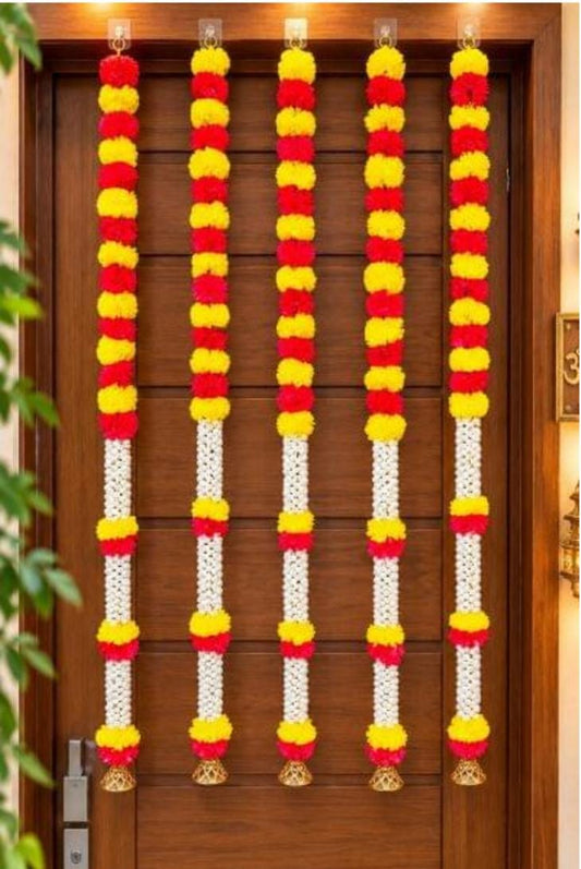 Traditional Indian Door Decoration with Festive Floral Garlands - Neha Couture Berlin