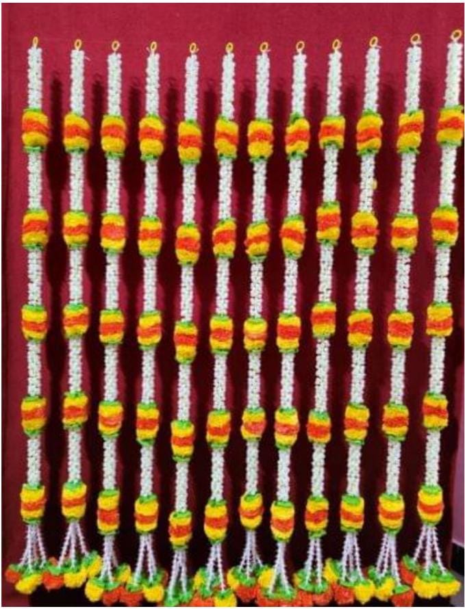 Artificial Mogra and Marigold Flower Decorative Hanging Garland - Neha Couture Berlin