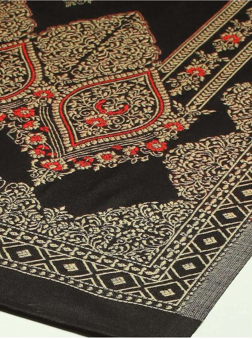 Black Straight Fit Printed Kurta Set in Germany - Neha Couture Berlin
