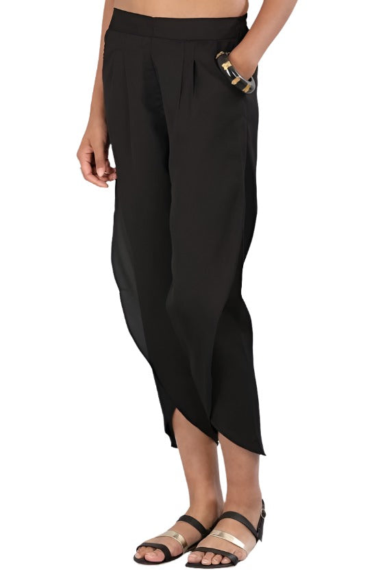 Women Regular Fit Black Polycotton Trousers in Berlin