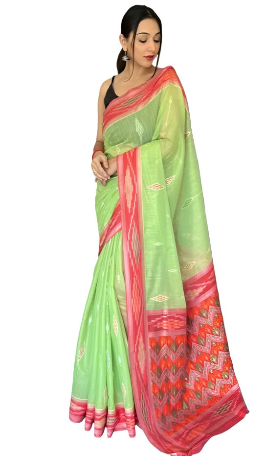 Woven Cotton Silk Saree in Germany