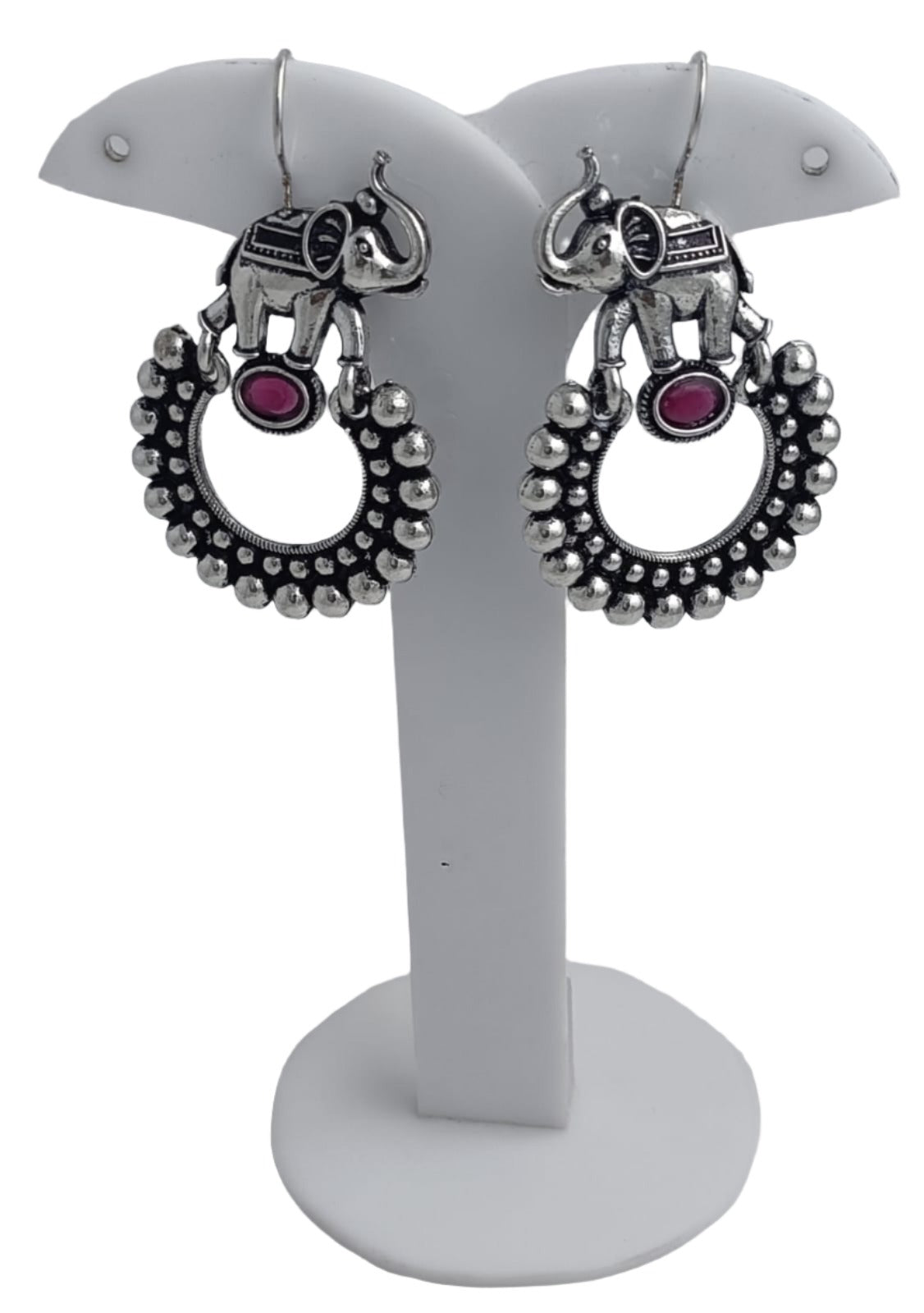 Elephant Silver Brass Stud Earrings  in Poland