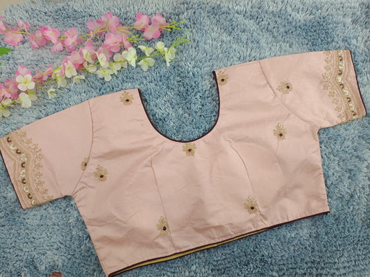 Beautiful Designer Blouse embroidery and fabric detail - Neha Couture Indian Fashion