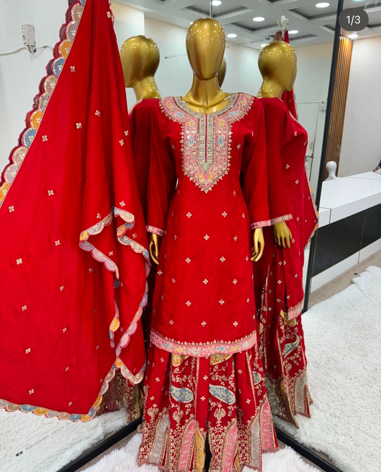 Party Wear Look Fancy Top-Dupatta and Fully Stitched Sharara in Berlin