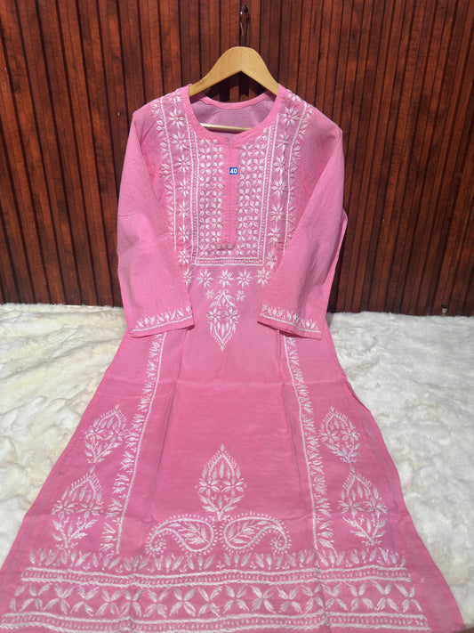 Elegant Pure Cotton Chikankari Kurti in Germany