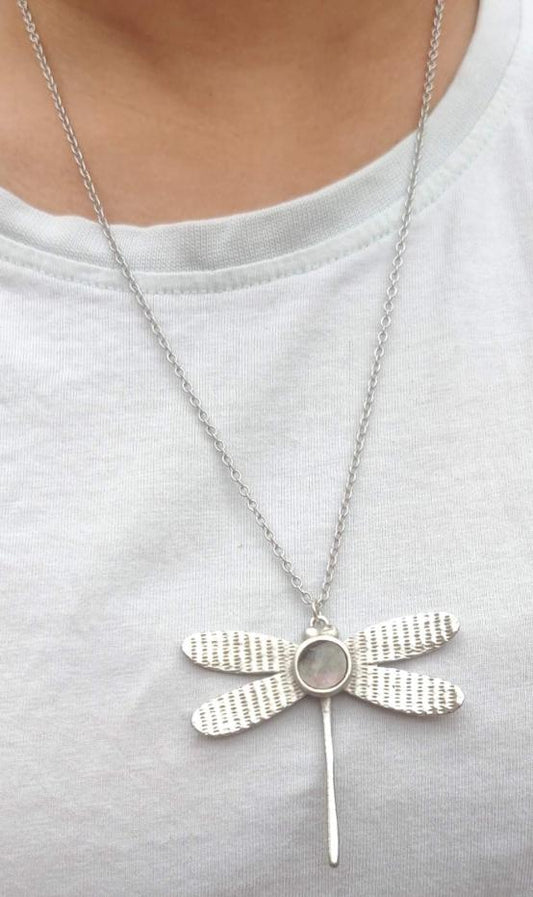 Brass Handmade silver plated Butterfly Wing Long Chain Necklace for Women and Girls in Germany