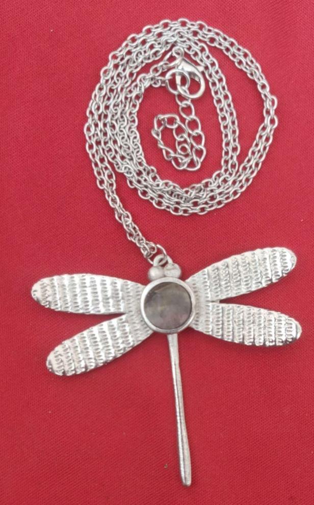 Brass Handmade silver plated Butterfly Wing Long Chain Necklace for Women and Girls in Germany
