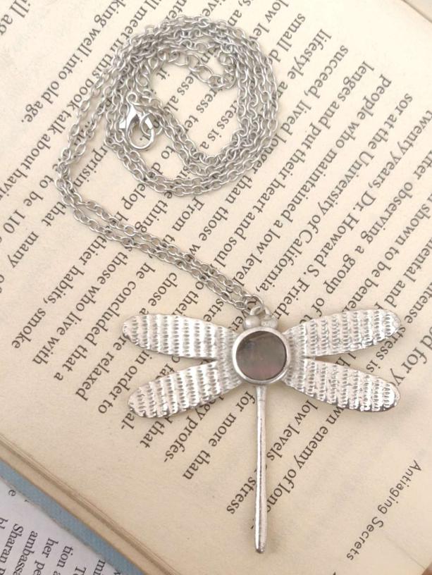 Brass Handmade silver plated Butterfly Wing Long Chain Necklace for Women and Girls in Germany