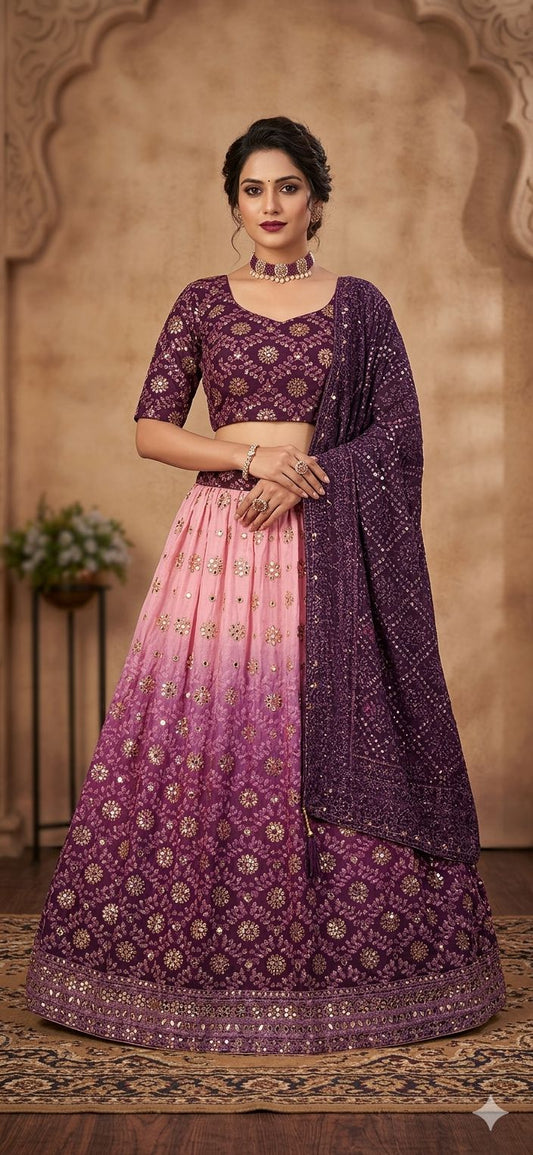 Women Embellished Flared Lehenga Choli Set in Germany