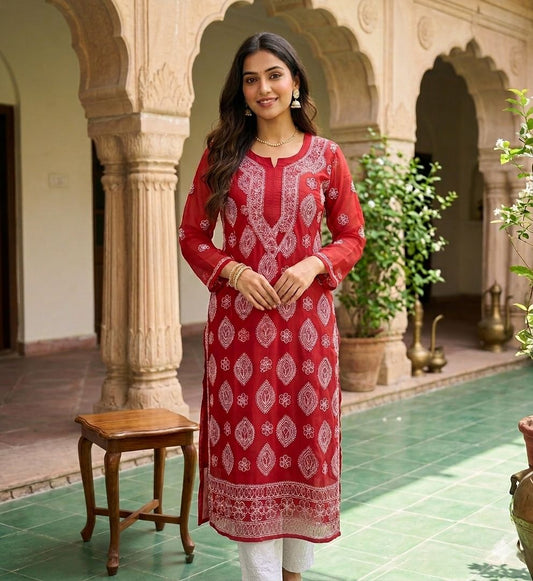 Georgette Ethnic Kurti in Germany