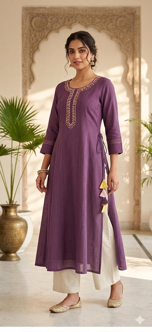 Pure cotton embroidery Kurta in Germany
