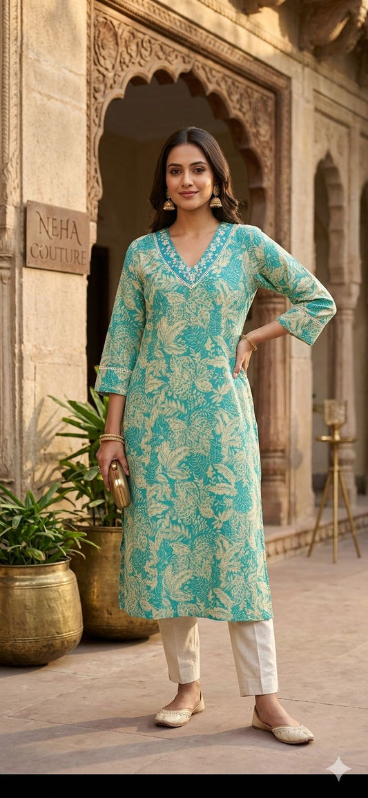 Floral Print cotton Kurta in Germany