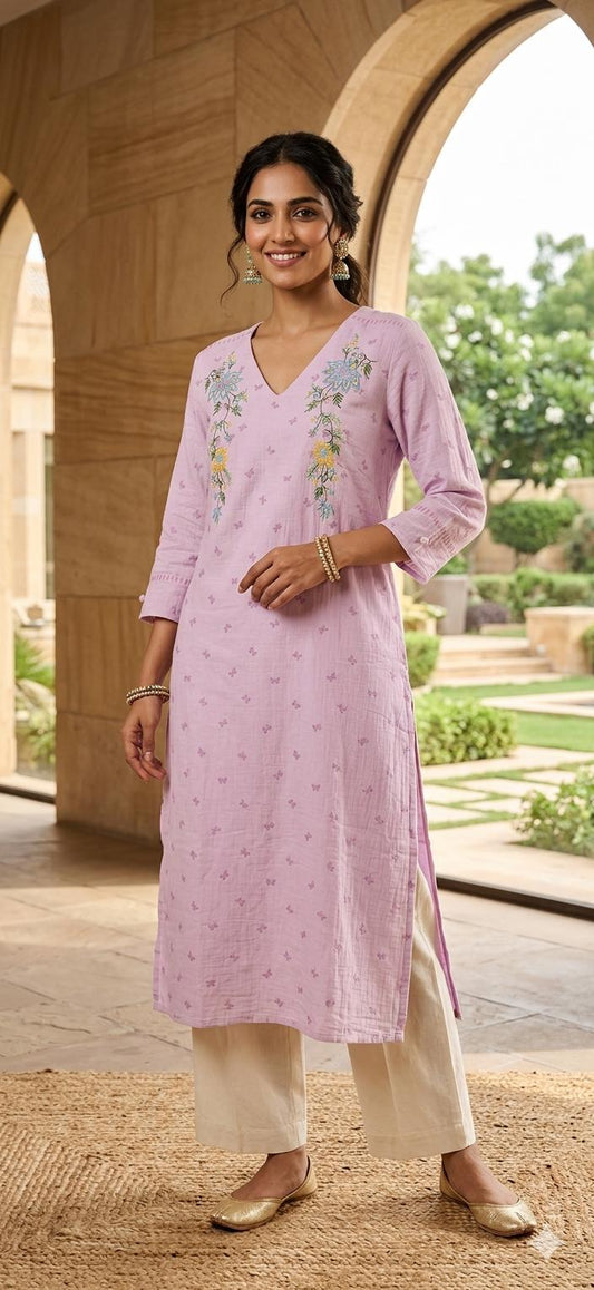 Embroidered Cotton kurta in Germany