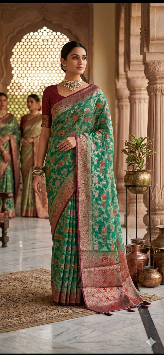 Beautiful Chanderi Silk Saree in Munich