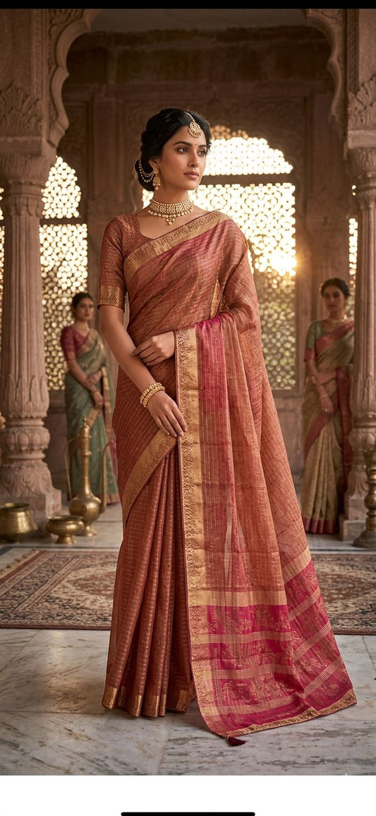 Chanderi Silk Saree in Germany