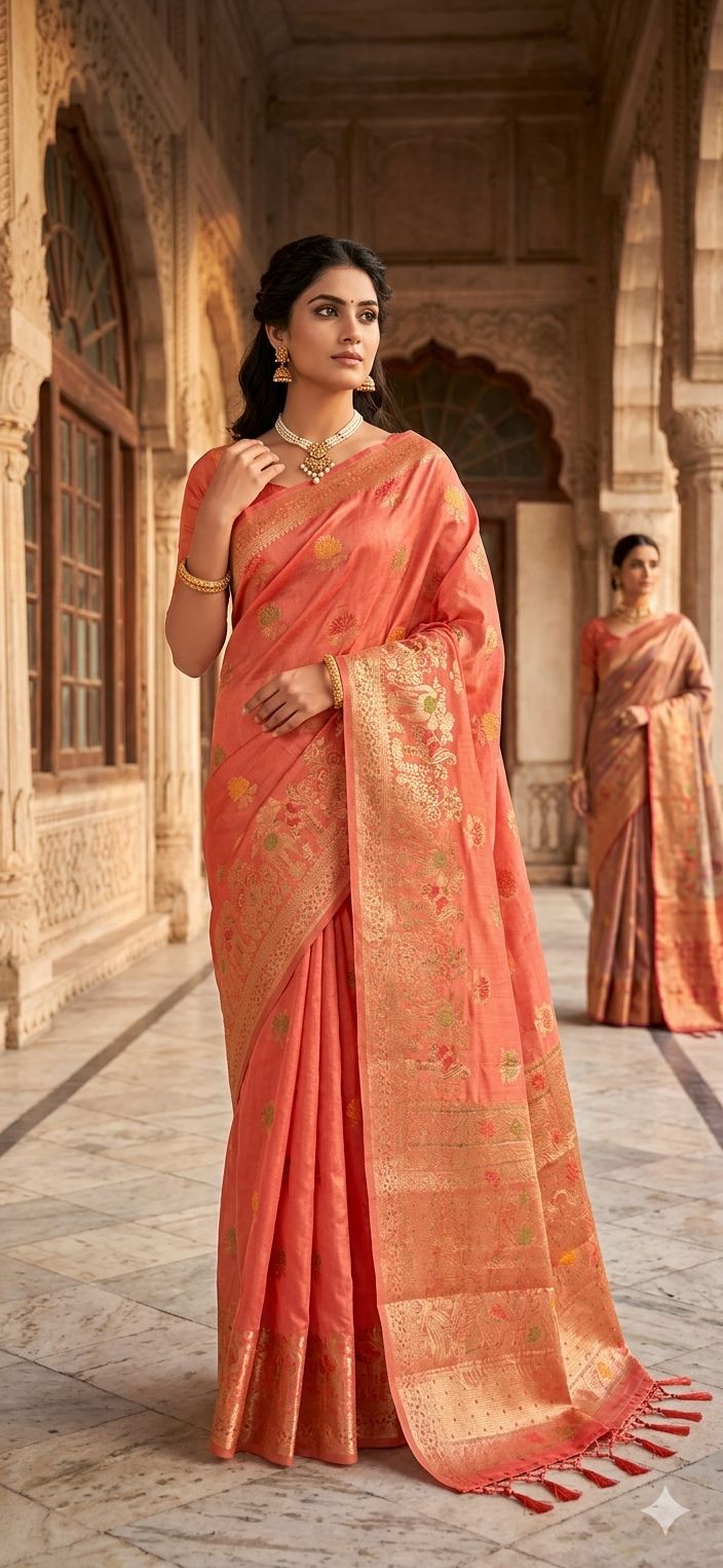 Chanderi Silk Saree in Germany