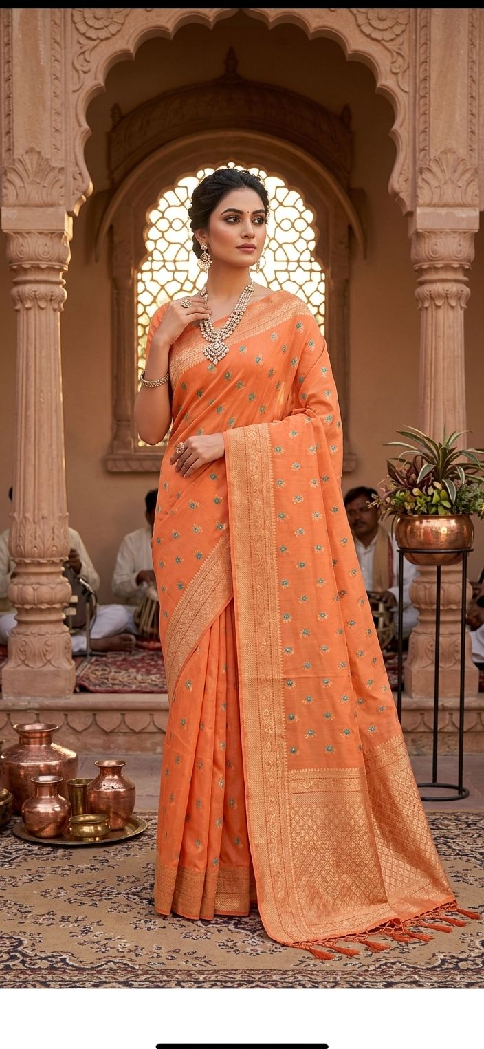 Beautiful Chanderi Silk Saree in Munich
