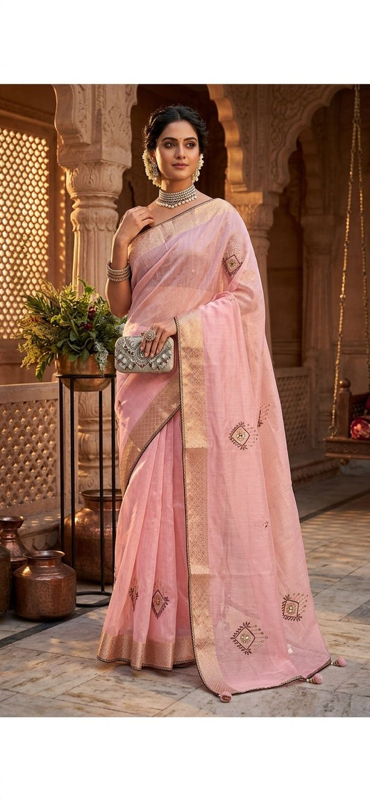 Beautiful Chinnon Silk Saree in Germany Munich