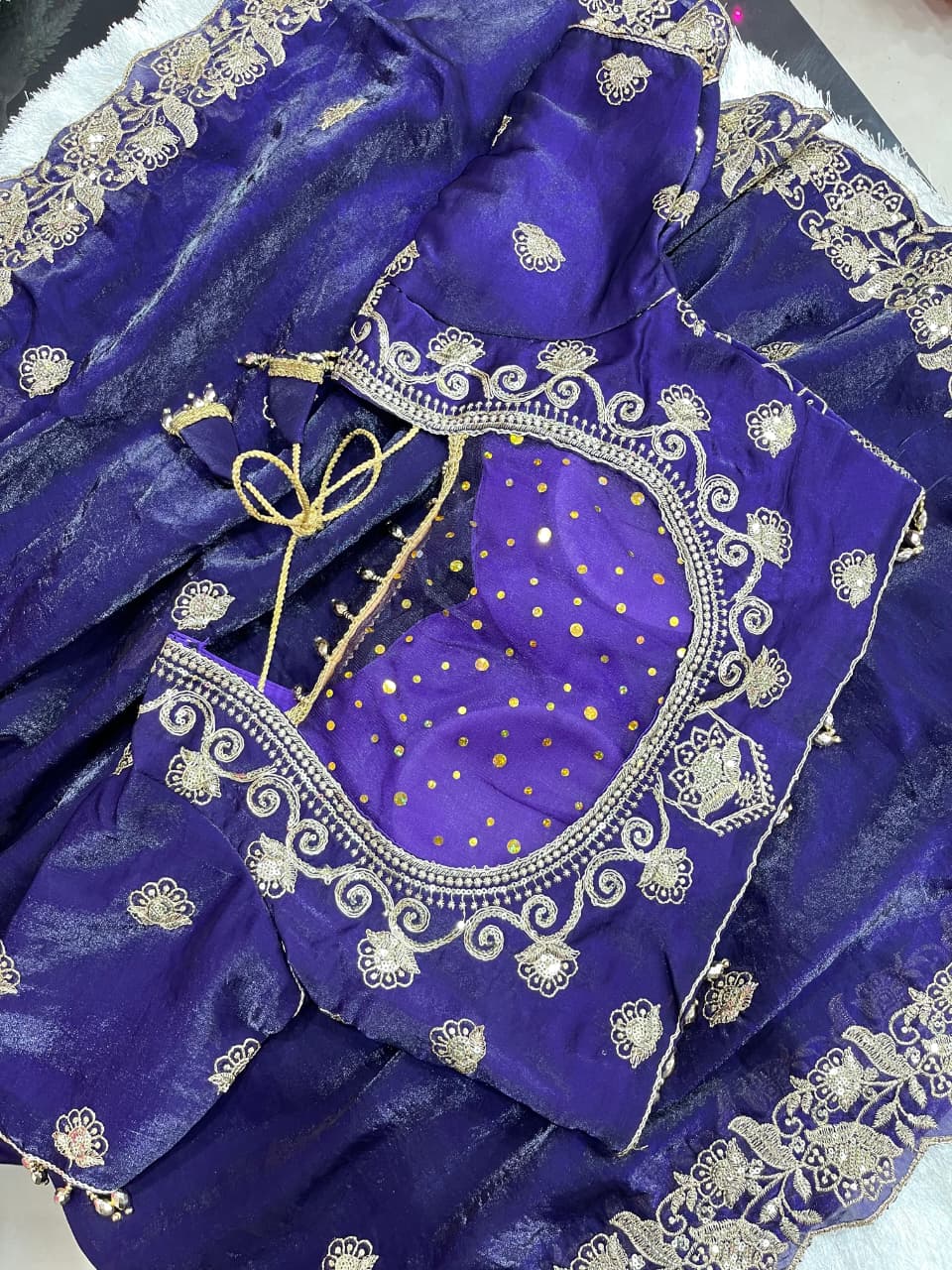 Purple Beautiful saree in Germany