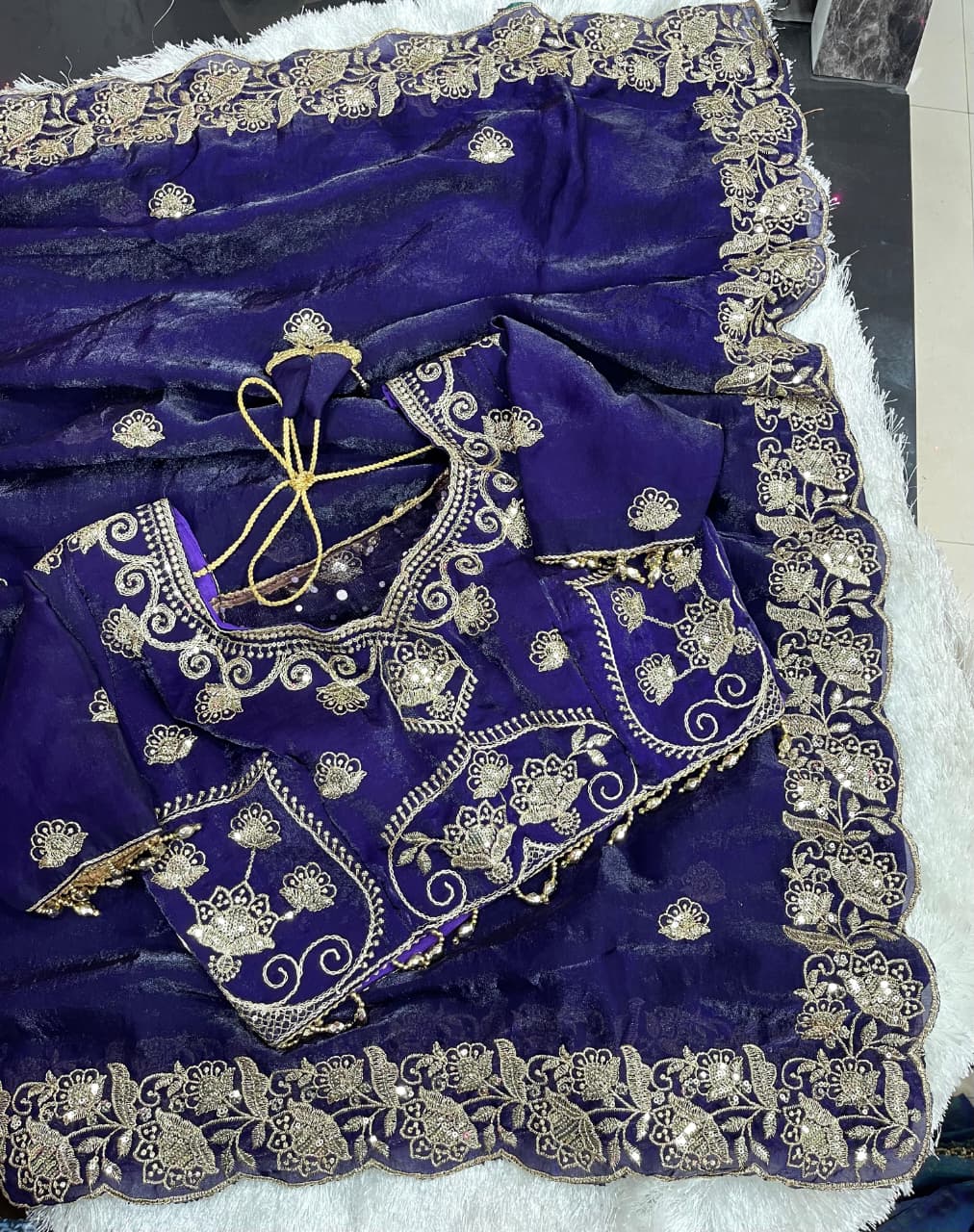 Purple Beautiful saree in Germany
