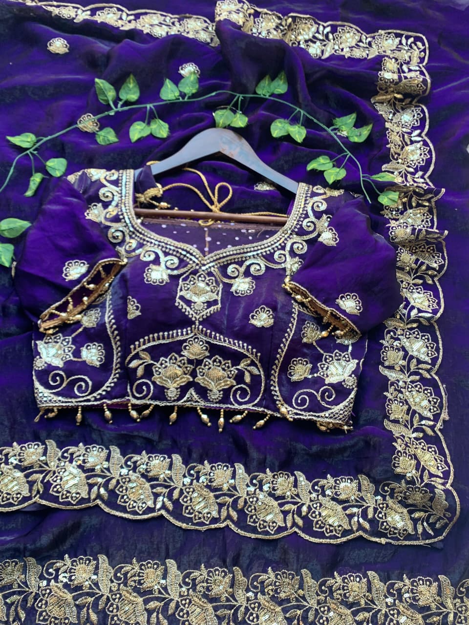 Purple Beautiful saree in Germany