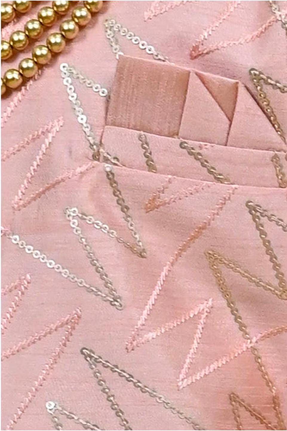 Kids Jacquard Sequined Sherwani and Pant with Mala in Berlin
