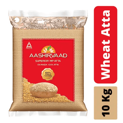 Aashirvaad Wheat Atta Flour 10kg (Export Pack)