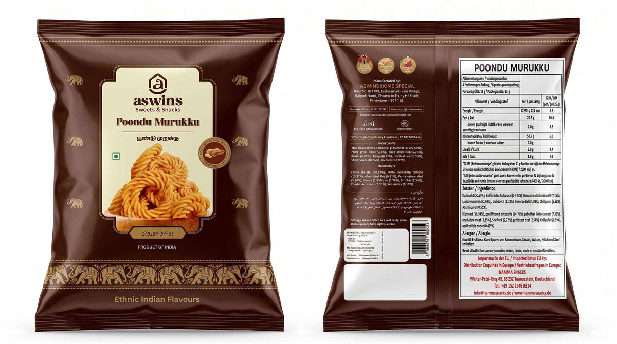 Aswins Poondu Murukku 150g